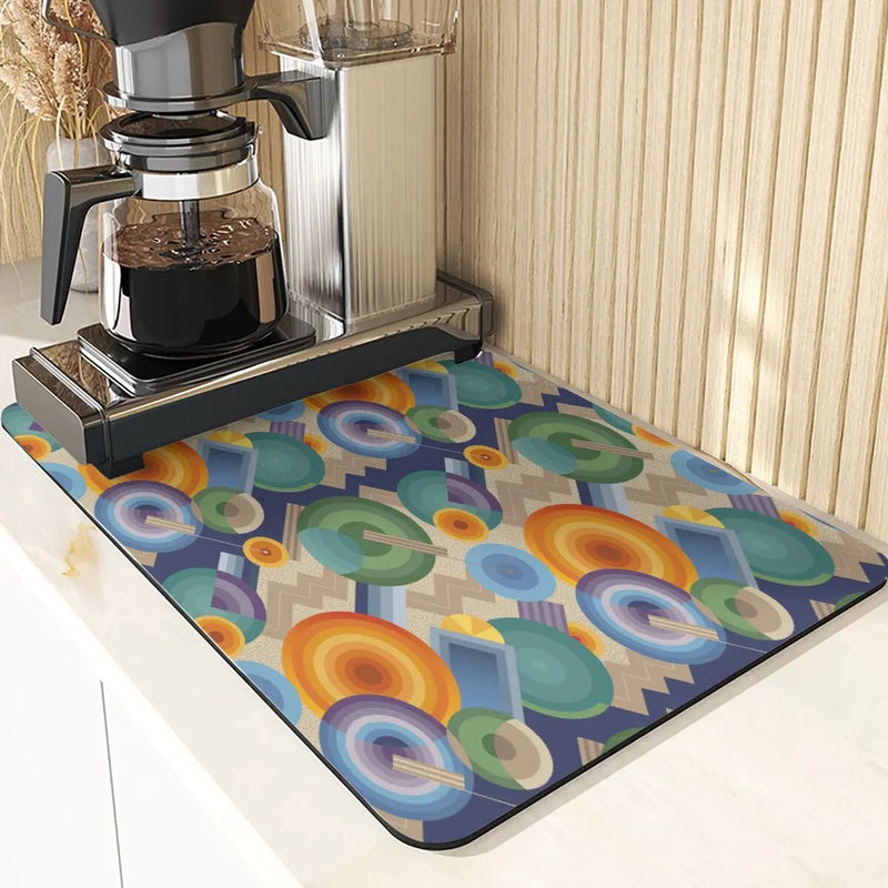 Axyaa Stripe Pattern Kitchen Drying Mat - Coasters, Placemat