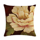 Axyaa Retro Rose Linen Pillowcase 45*45cm - Furniture Decorative Cushion Cover