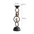 Wrought Iron Candle Holder for Home Decor by Axyaa - Rustic Style Ornament