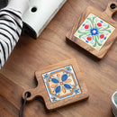 Axyaa Vintage Wood Dining Mat - Heat Resistant Kitchen Table Pot Mat