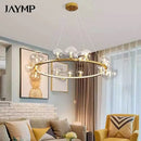Axyaa Glass Bubble LED Pendant Lights - Modern Living Room Hanging Lamps