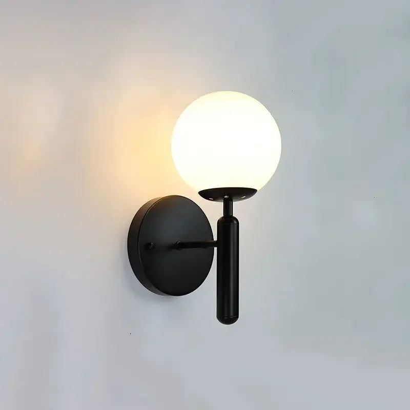 Axyaa Glass Ball LED Wall Lamp for Modern Nordic Decor