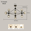 Axyaa Magic Bean Chandelier: Modern Glass Bubble Ball Lighting for Home Décor