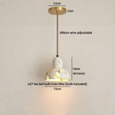 Axyaa Terrazzo Wood LED Pendant Light Glass Ball Hanging Lamp