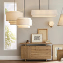 Axyaa Minimalist Japanese Style Fabric Pendant Light for Bedroom and Living Room