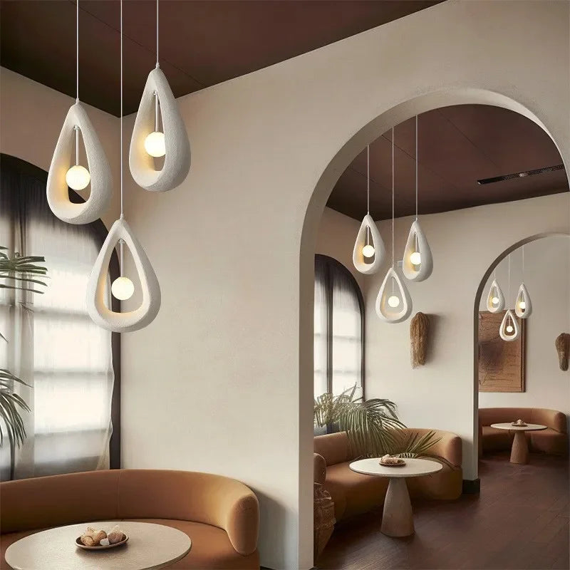 Axyaa Wabi Sabi Pendant Lights LED Hanging Minimalism Suspend Bedroom Lamps