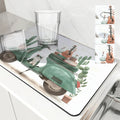 Axyaa Watercolor Lines Absorbent Kitchen Mat