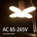 Axyaa LED Foldable Bulb 40 LEDs E27 Warm White Light for Home Ceiling Garage
