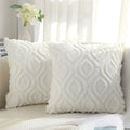Axyaa Faux Wool Cushion Cover 45x45 Soft Plush Pillowcase for Luxury Living Room