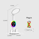 Axyaa Rechargeable Study Desk Lamp with Fan, Clock Display & LED Reading Light