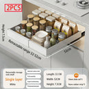 Axyaa Slide Out Cabinet Organizer Metal Drawers Storage Adjustable Shelves