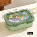 Axyaa Cartoon Plastic Lunch Box & Soup Bowl Set