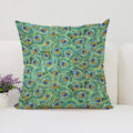 Axyaa Peacock Feathers Cushion Cover Set for Bed and Sofa
