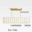 Axyaa White Glass Pendant Lamp Cream Series Iron Brass Gold Black Copper Silver