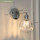 Axyaa Iron Art Glass Flower Wall Sconce with Adjustable Arm and Switch