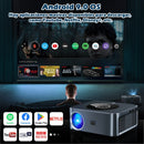 Axyaa 4K Android Projector 25000 Lumen Full HD 1080P Home Theater 3D Film WiFi