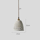 Axyaa Ceramic LED Pendant Lights: Modern Nordic Copper Hanging Lamp for Indoor Home Lighting