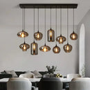 Axyaa Modern Glass Chandeliers for Dining Living Room Kitchen Office Coffee Hanging Lamp