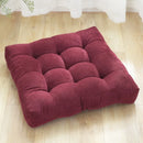 Axyaa Corduroy Square Floor Seat Cushion - Oversized Tufted Chair Pad