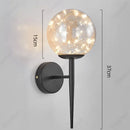 Axyaa LED Glass Sphere Wall Lamp for Bedroom Living Room Dining Room Lighting