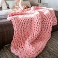 Axyaa Chenille Chunky Knit Blanket - Cozy, Warm & Thick Handmade Throw