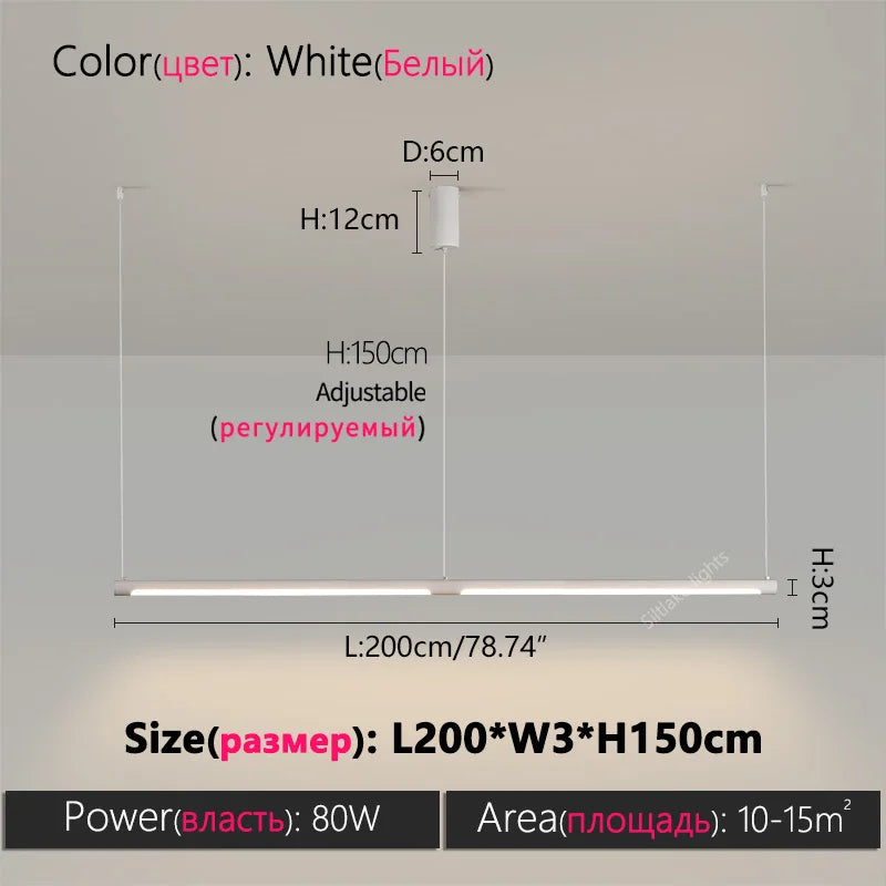 Axyaa Nordic LED Pendant Light for Kitchen Chandelier, Memory Function