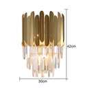 Axyaa Luxury Gold Crystal LED Wall Lamp for Elegant Home Lighting