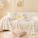 Axyaa Rabbit Plush Sofa Towel: Soft, Warm, Luxurious Velvet Throw Blanket