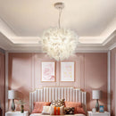 Axyaa Modern Petal Ceiling Chandelier for Living Room - LED Dimmable Light