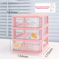 Axyaa Kawaii Plastic Drawer Organizer for Desk Storage & Makeup - Cute Stationery Holder