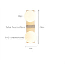 Axyaa Wabi-Sabi Glass Wall Lamp with LED Bulb, Yellow Travertine, Indoor Wall Light