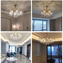 Axyaa Luxury Crystal Chandelier: Modern Retro Living Room Bedroom Lighting