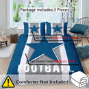 Axyaa Pentagram Football Stripe Duvet Cover Set for Men and Teens