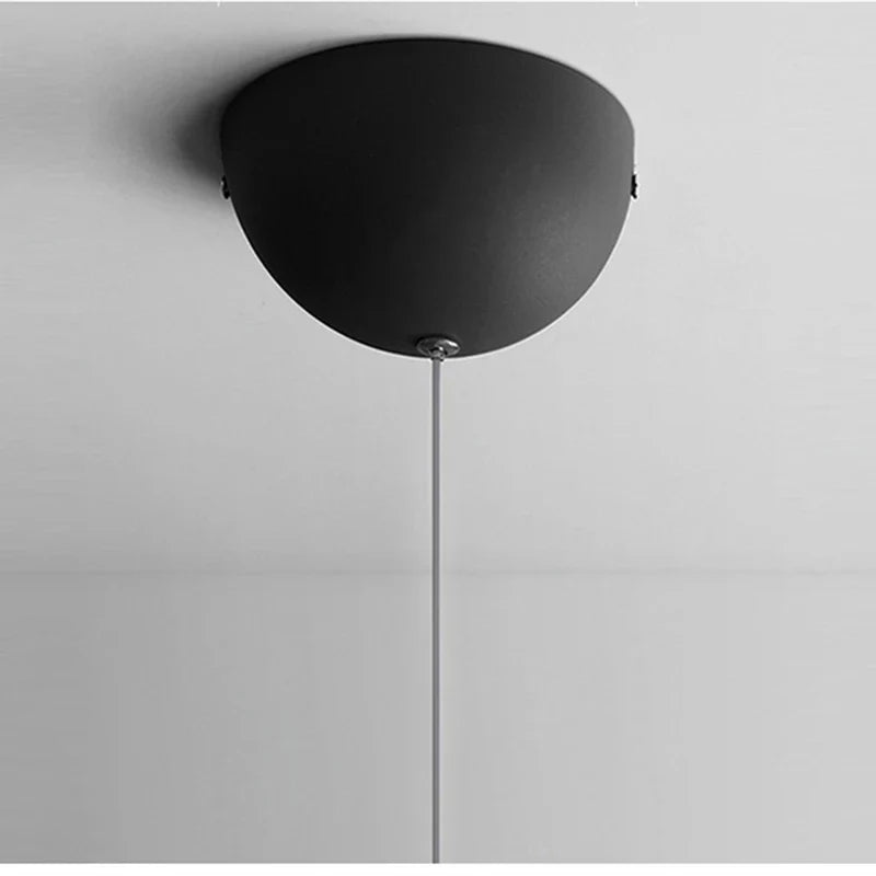 Axyaa White Glass Beads LED Pendant Chandelier - Round Ball Hanging Fixture