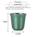 Axyaa 80ml Stainless Steel Double Wall Coffee Cup Set - Portable High Quality Insulated Drinkware