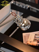 Axyaa Chrome Industrial Swing Arm LED Table Lamp