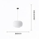 Axyaa Retro White Silk Pendant Light: French Nordic E27 Chandelier