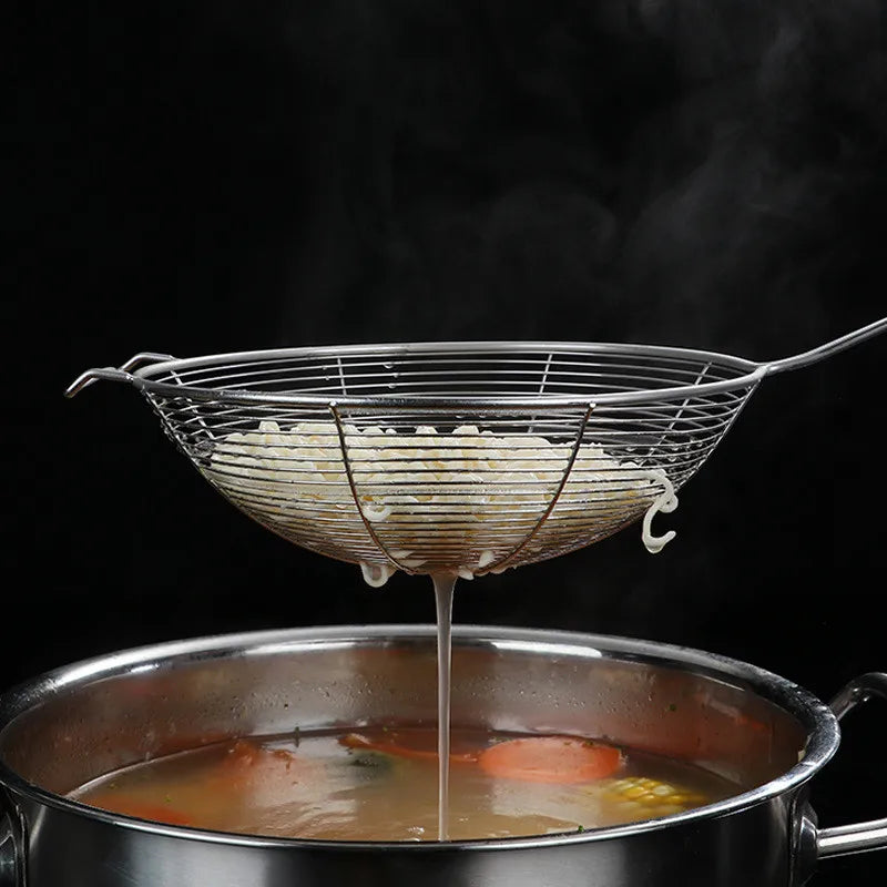 Axyaa Stainless Steel Food Skimmer Colander for Hot Pot and Dumplings