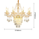 Axyaa Gold Luxury Crystal Chandelier - Elegant 6-Head Nordic Design