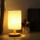 Axyaa LED Table Lamp, Dimmable USB Night Light, Simple Chinese Style, Fabric Lampshade