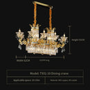 Axyaa All-Copper Crystal Chandelier: Luxurious European Court Style LED Living Room Lamp