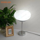 Axyaa White Glass Desk Lamp for Home Living Room Bedroom Decor