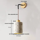 Axyaa Wood Socket Wall Lights Pull Chain Switch Adjustable Nordic Modern Lampara