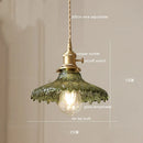 Axyaa Glass LED Pendant Lights with Copper Socket & Wood Detailing