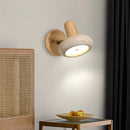 Axyaa LED Wall Sconce Yellow Travertine Pull Chain Switch, Mid Century Modern Style