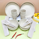 Axyaa Wheat Straw Dinnerware Set - 24 Piece
