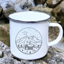 Axyaa Coconut Tree Enamel Camping Mug - Creative Drinkware for Outdoor Adventures