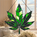 Axyaa Green Leaf Sun Catcher Bohemian Window Decoration Hanging Ornaments