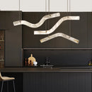Axyaa Resin Chandelier: LED Linear Suspension Indoor Lighting for Dining Room