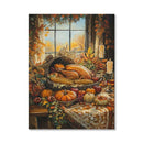 Axyaa Autumn Country Wall Art: Retro Pumpkin & Rooster Canvas Prints for Modern Living Room